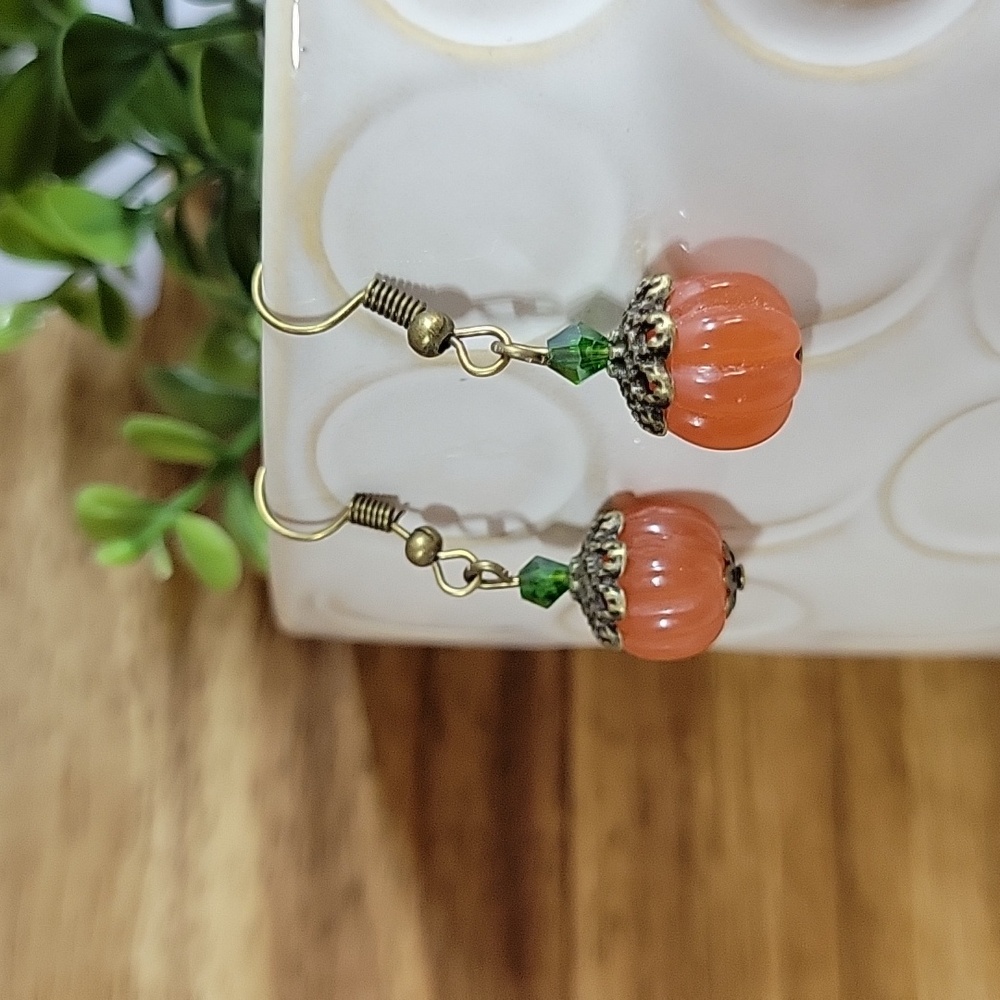 DAINTY PUMPKIN EARRINGS